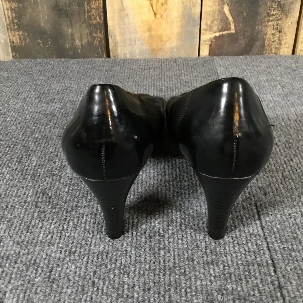 Merona Alina open toe black heels size 6.5